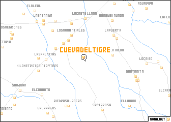 map of Cueva del Tigre