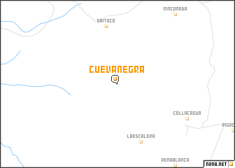 map of Cueva Negra