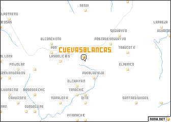 map of Cuevas Blancas