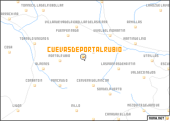 map of Cuevas de Portalrubio