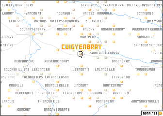 map of Cuigy-en-Bray