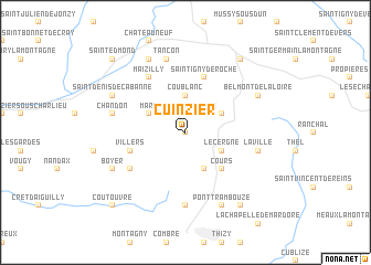 map of Cuinzier