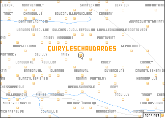 map of Cuiry-lès-Chaudardes