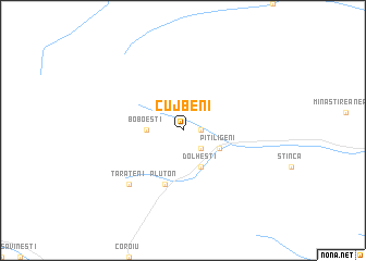 map of Cujbeni