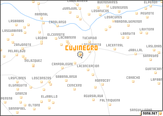 map of Cují Negro