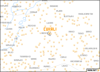 map of Ćukali