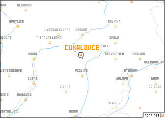 map of Čukalovce