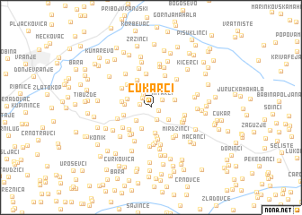 map of Čukarci