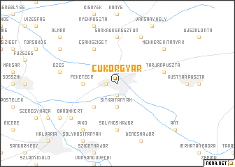 map of Cukorgyár