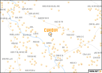 map of Ćukovi