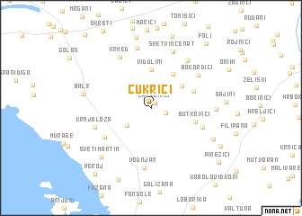 map of Cukrići