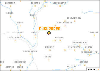 map of Çukurören