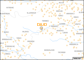 map of Čulići