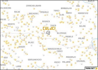 map of Čuljci
