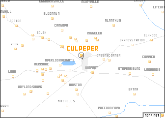 map of Culpeper