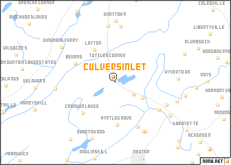 map of Culvers Inlet