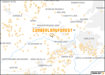 map of Cumberland Forest