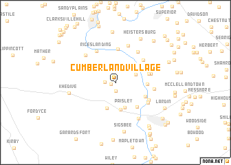 map of Cumberland Village