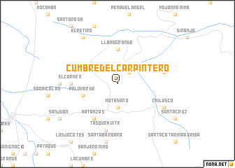 map of Cumbre del Carpintero