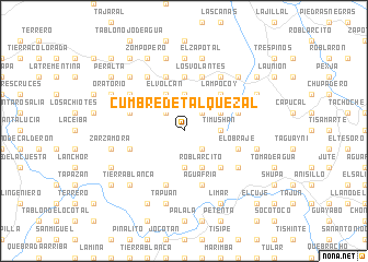 map of Cumbre de Talquezal