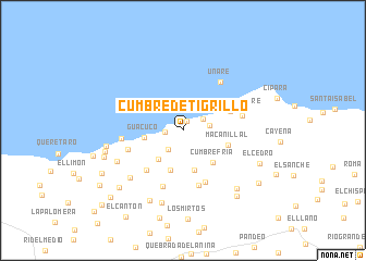 map of Cumbre de Tigrillo