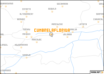 map of Cumbre La Florida