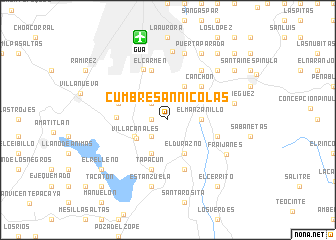 map of Cumbre San Nicolás