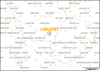 map of Cumignat