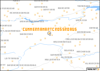 map of Cummernamart Cross Roads