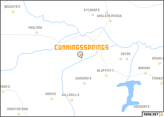 map of Cummings Springs