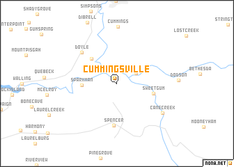 map of Cummingsville