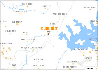 map of Cumming