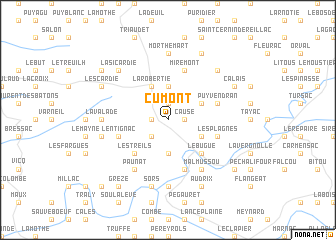 map of Cumont