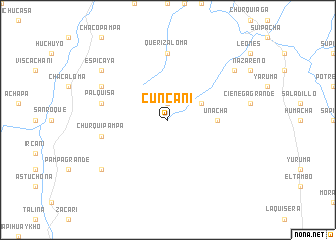 map of Cuncani