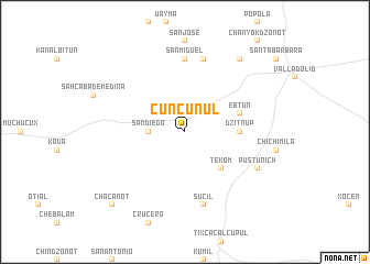 map of Cuncunul