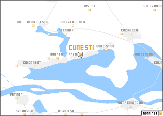 map of Cuneşti