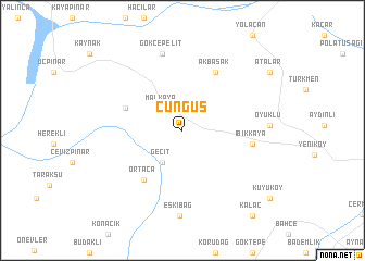 map of Çüngüş