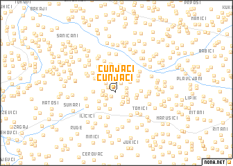 map of Cunjaći