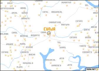 map of Cunja