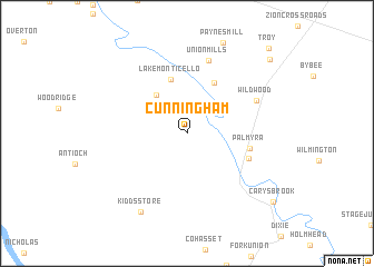 map of Cunningham