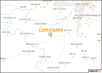 map of Cunningham