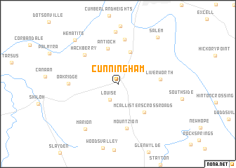 map of Cunningham