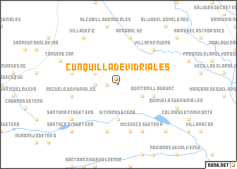 map of Cunquilla de Vidriales