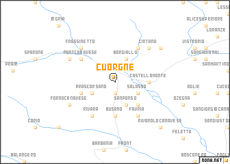 map of Cuorgnè