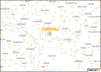 map of Čupevaj