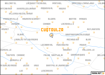 map of Cuq-Toulza