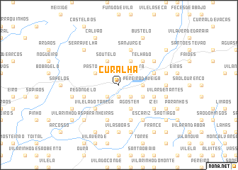 map of Curalha