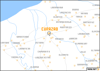 map of Curazao