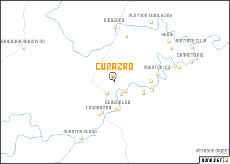 map of Curazao