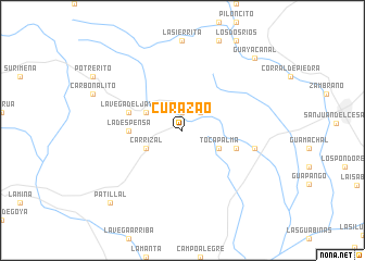 map of Curazao